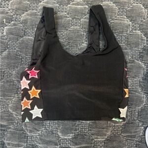 Beach Riot Black Star-Patterned Top matching bottoms sold separately